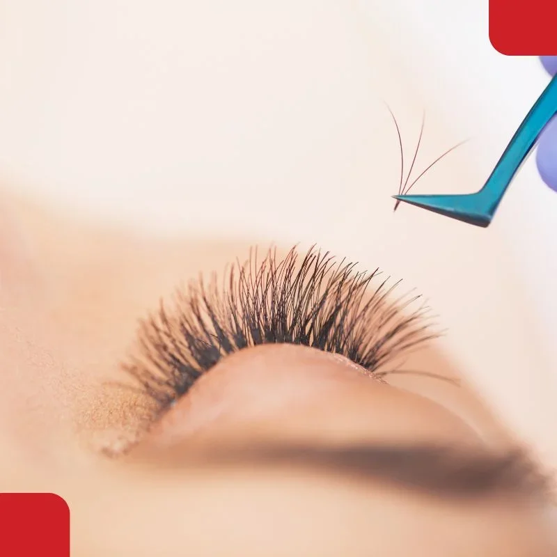 Eyelash lift and extensions