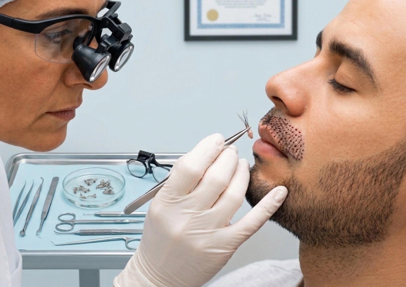 Moustache transplant treatment